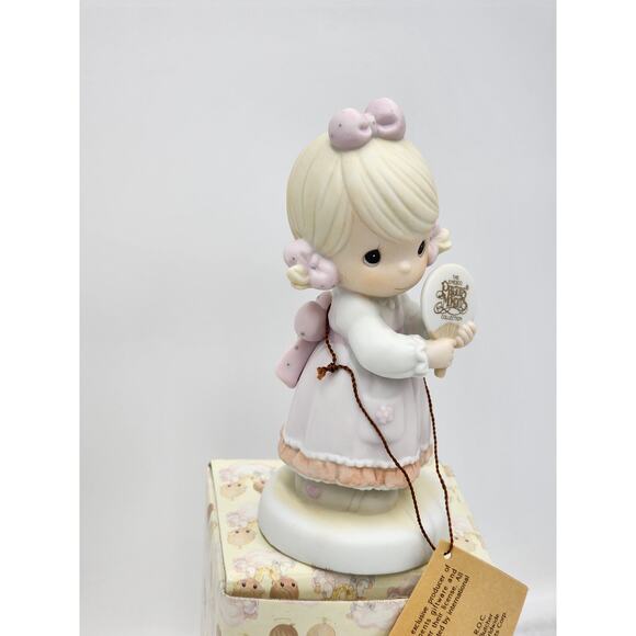 Precious Moments Figurine I'm A Precious Moments Fan 1990 Limited Box Tags - Picture 10 of 10